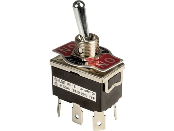 SCI R13-29E-01-HPH R13-29E-01-HPH Keinukytkin 250 V/AC 10 A 2 x On/Off/On Naksahdus 1 kpl