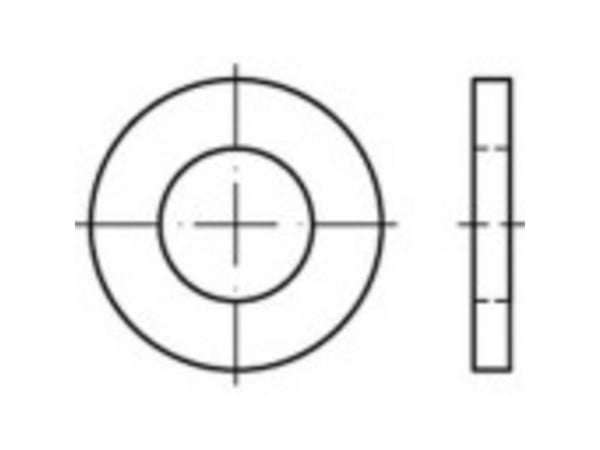 Avstandsskive 30 mm / 45 mm stål 100 stk TOOLCRAFT 135756