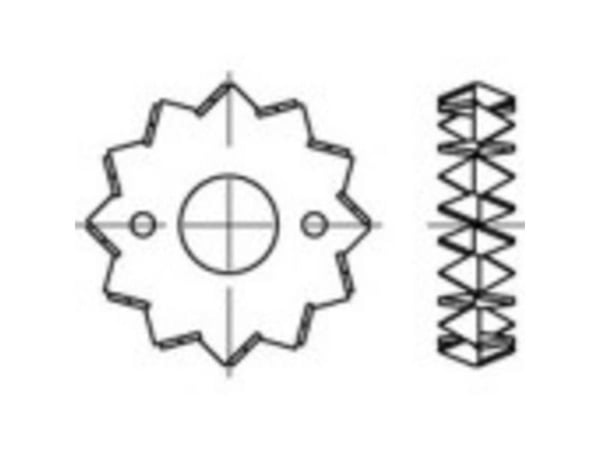 TOOLCRAFT Teräslevy kuumasinkitty 135729 100 kpl