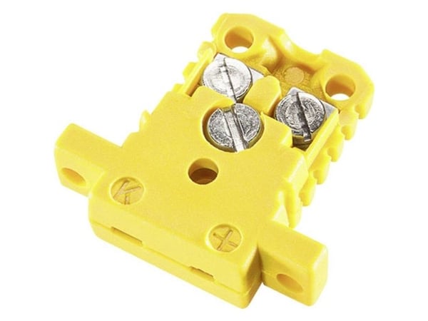 B + B Thermo-Technik 0220 0005 mini termoelementkontakt Gul (1 st)