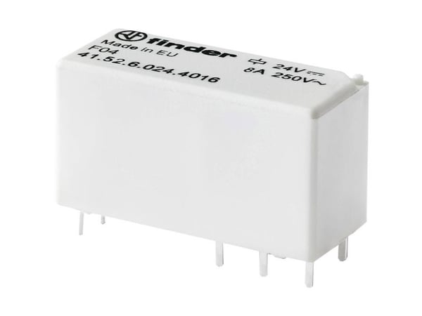 Finder 41.52.6.024.4016 printrelé 24 V/DC 8 A 2 x bryter, 1 stk
