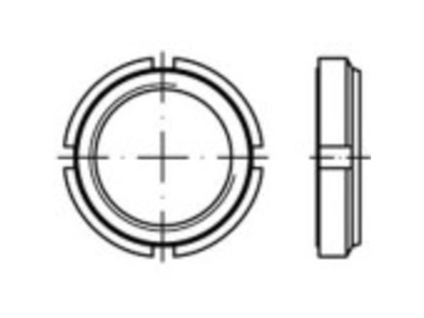 TOOLCRAFT låsemuttere M15 2 mm stål galvanisert 10 stk