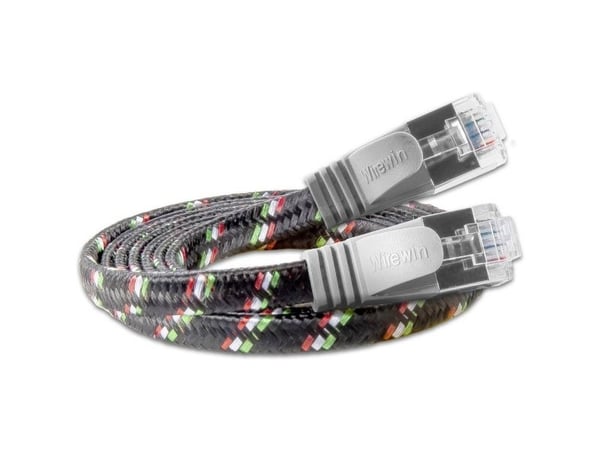 SLIM Patchcords SLIM Tough STP, 5 m, Cat6, U/FTP (STP), RJ-45, RJ-45, Grå