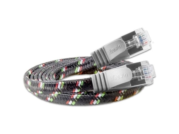 SLIM Patchcords SLIM Tough STP, 3 m, Cat6, U/FTP (STP), RJ-45, RJ-45, Grå