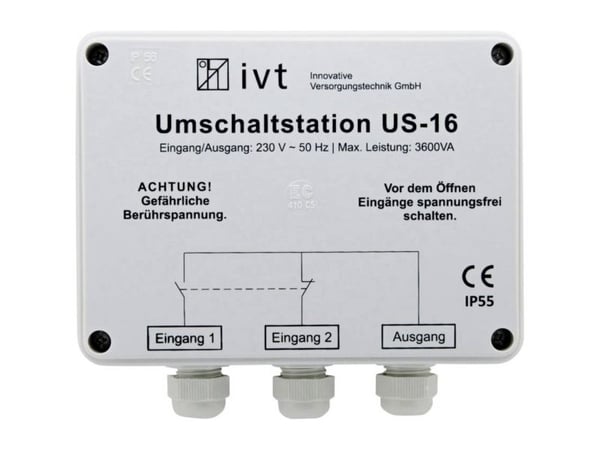 IVT omkoblingsstasjon US-16 3600 VA 400034 160 x 145 x 77 mm passer til modell (vekselretter): Universal (400034)
