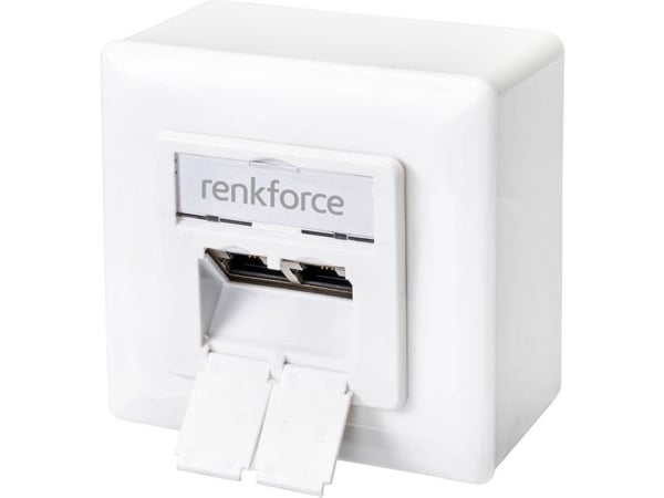 Renkforce RF-4697900, RJ-45, 6a, Vit, 80 mm, 80 mm