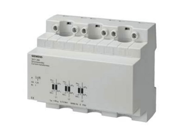Siemens 7KT1202 Strömtransformator 3-fas Primärström: 150 A Sekundärström: 5 A Kabelgenomföring Ø: 13 mm Skruvfäste 1 st