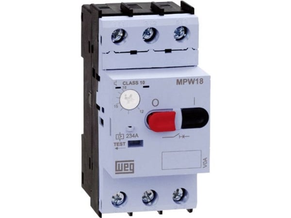 WEG 12429371 motorskydd MPW18-3-D063 inställbart 6,3 A 1 st