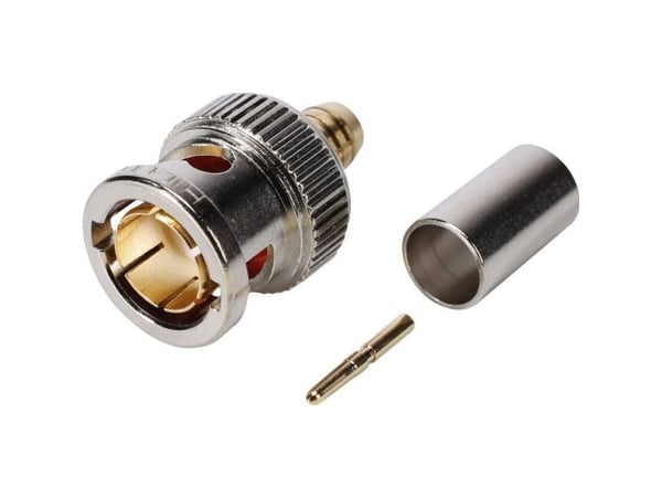 Hicon BNC0.8/3.7HD BNC-liitin pistoke, suora 75 Ω 1 kpl
