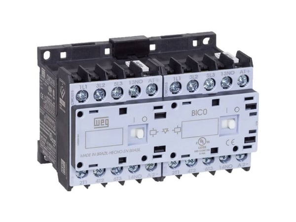 WEG CWCI012-10-30C03 växelkontaktor 6 slutande 5.5 kW 24 V/DC 12 A med hjälpkontakt 1 st