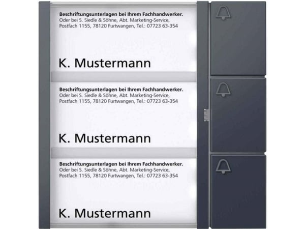 Tastemodul TM 612-3 AG antrasittgrå (210004999-00)
