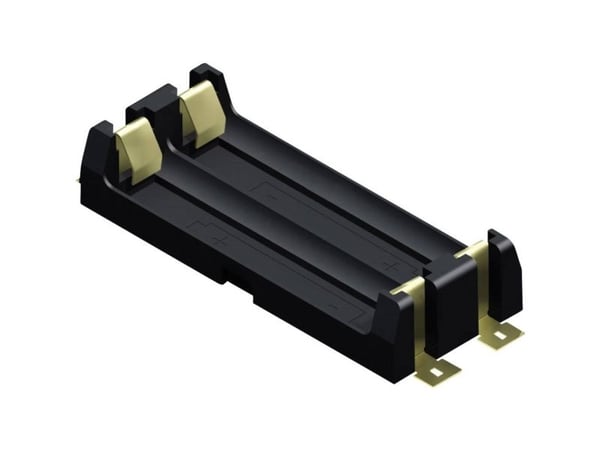 Keystone Electronics 1012 batteriholder for 2x R6 (AA) overflatemontering SMD 69x30x15 mm