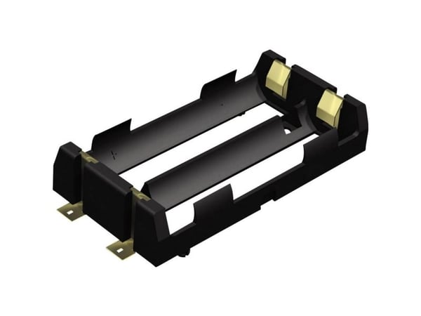 Keystone Electronics 1048 batteriholder 2x 18650 SMD for overflatemontering (L x B x H) 86 x 40 x 19 mm