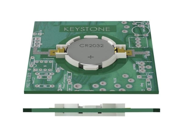 Keystone Electronics 1057 knappcelleholder 1x CR 2032 horisontal, overflatemontering SMD 33,15 x 23,93 x 5,21 mm