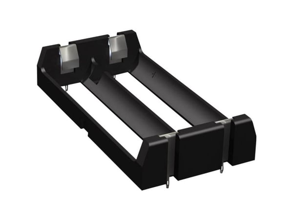 Keystone Electronics 1049 batteriholder 2x18650 gjennom stikkmontasje THT (L x B x H) 77 x 40 x 15 mm