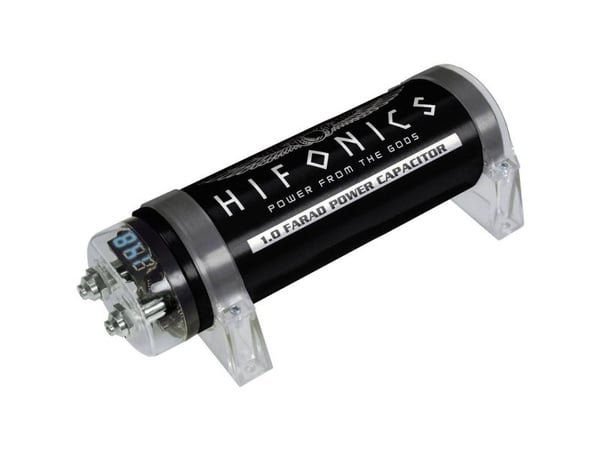 Hifonics HFC1000, Fast kondensator, Aluminium, Overflate, Sylindriske, DC, 1 stykker