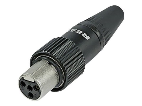 Rean AV RT5FCT-B mini-XLR-kontakt, rett, poler: 5 svart, 1 stk