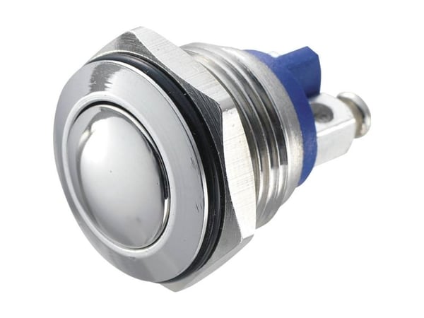 TRU COMPONENTS GQ 16B-S Kiinteä painike 48 V/DC 2 A 1 x Pois päältä/(Päälle) IP65 Kosketus 1 kpl