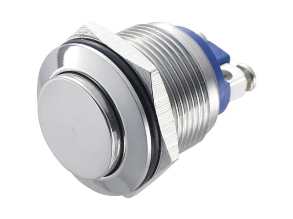TRU COMPONENTS GQ 19H-S Kiinteä painike 48 V/DC 2 A 1 x Pois päältä/(Päälle) IP65 Kosketus 1 kpl