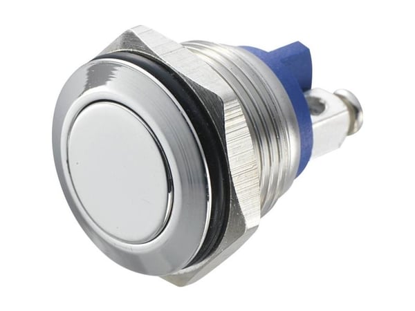 TRU COMPONENTS 701280 GQ 16F-S Ilkivallankestävä painike 48 V/DC 2 A 1 x Off/(On) Painike IP65 1 kpl
