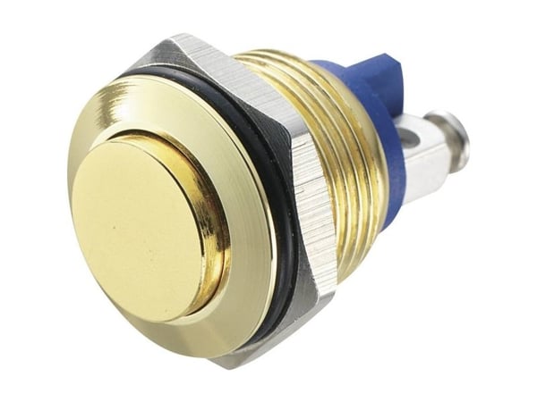 TRU COMPONENTS 701282 GQ 16H-G vandal-/skyddad tryckknapp 48 V/DC 2 A, 1 x Off/(On), tryckande IP65, 1 st