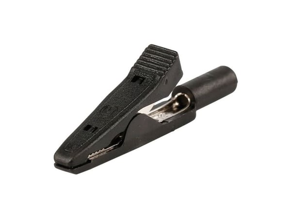 SKS Hirschmann MA 1 Crocodile Clip Connector 2 mm CAT I Svart