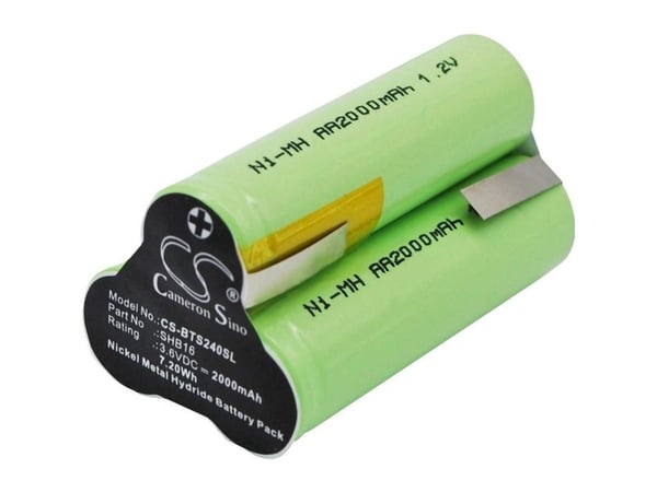 Cameron Sino barbermaskin-batteri, erstatter originalbatteri SHB16 Babyliss, Remington, Scherna 3,6 V 2000 mAh