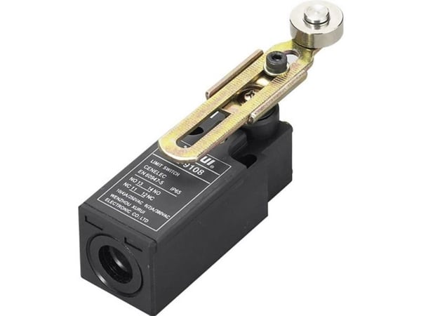 TRU COMPONENTS XZ-9/108 endestoppkontakt - 250 V/AC, 10 A - rullearm, trykkende - IP65 - 1 stk