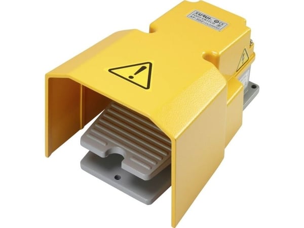 TRU COMPONENTS XF-502 Fodkontakt 250 V/AC 15 A 1 pedal med beskyttelsesdæksel 1 x sluttekontakt, 1 x brydekontakt 1 stk