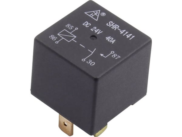 TRU COMPONENTS SHR-4141 A SHR-12 VDC-F-A 4-pins kjørelass 12 V/DC 40 A 1x sluttekontakt