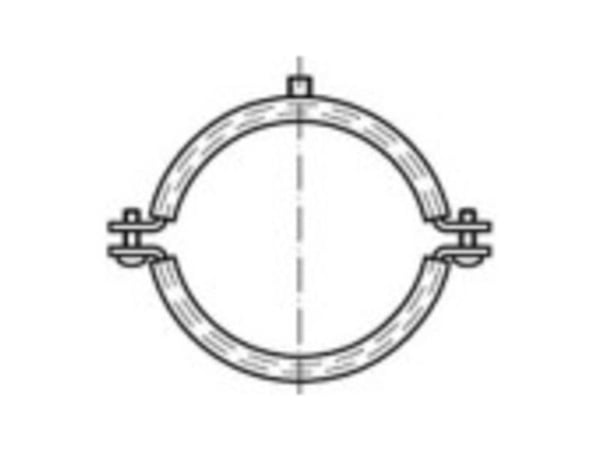 TOOLCRAFT rørspennbånd bossede klemmer 53 mm galvanisert stål 50 stk