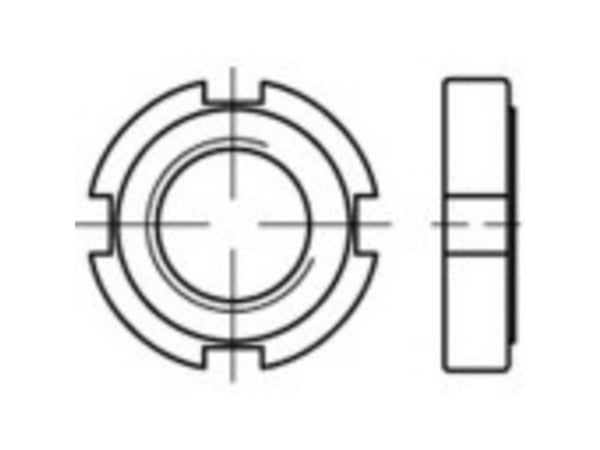 TOOLCRAFT 137222 låsemuttere M26 DIN 1804 stål 10 stk