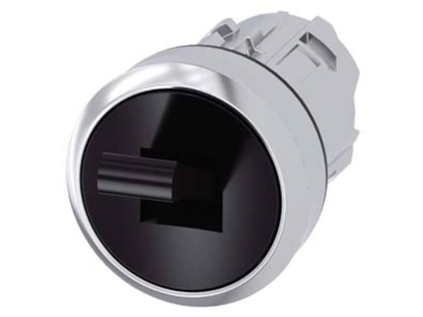 Växling 22 mm ru met högblank svart, 2 k.pos