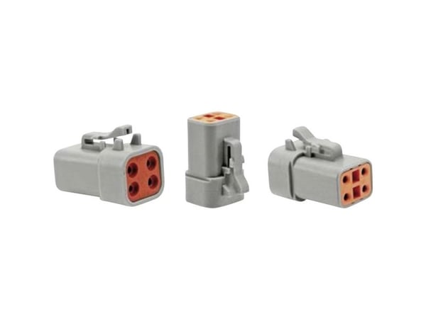 Amphenol ATP06-4S, 25 A, Grå, ATP04-4P* Receptacle, 1,2 cm