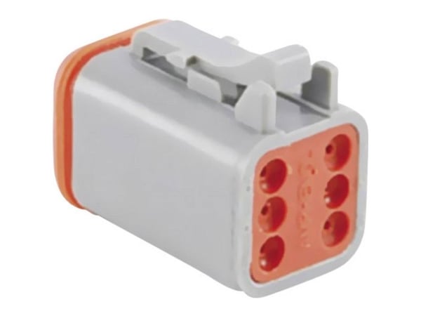 Amphenol AT06-6S, 13 A, Grå, AT04-6P* Receptacle, 1,6 cm