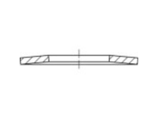 TOOLCRAFT 137378 tallerkenfjærer Innvendig diameter: 14,2 mm DIN 2093 fjærstål 200 stk