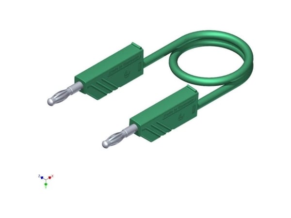 SKS Hirschmann CO MLN SIL 100/1 Testledning [Lamellanslutning 4 mm - Lamellanslutning 4 mm] 1,00 m Grön 1 st