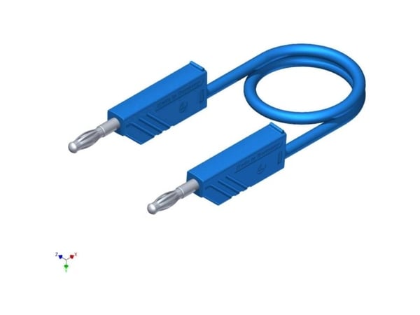 SKS Hirschmann CO MLN SIL 25/1 Prøveledning [Lamelstik 4 mm - Lamelstik 4 mm] 25.00 cm Blå 1 stk