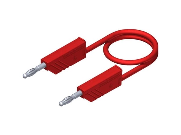 SKS Hirschmann CO MLN 150/2,5 Prøveledning [Lamelstik 4 mm - Lamelstik 4 mm] 1.50 m Rød