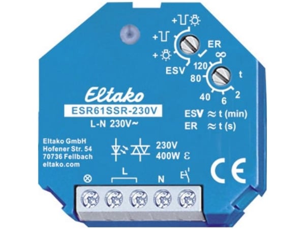 Eltako uppoasennettava impulssikytkin ESR61SSR-230V 1 EI-kosketin 230 V 400 W 1 kpl (61100003)