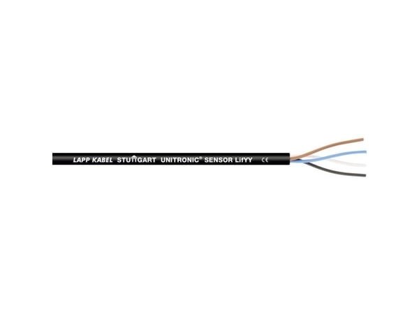 UNITRONIC SENSOR LifYY, 500 m, musta, kupari, polyvinyylikloridi (PVC), 300 V, -25 - 80 °C