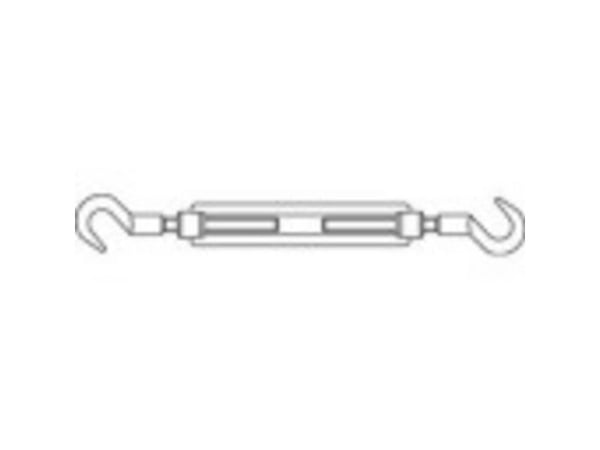 TOOLCRAFT 136620 trådstamper krok-krok M10 stål galvanisert DIN 1480 1 stk.