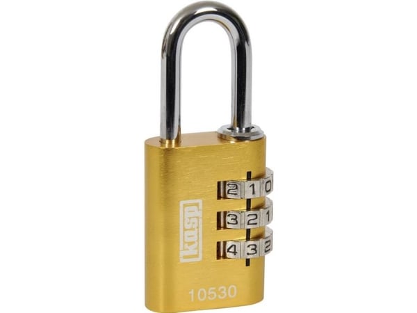 Kasp K10530YELD Hængelås 30 mm Gul Kombinationslås