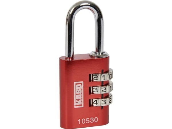 Kasp K10530REDD Hængelås 30 mm Rød Kombinationslås