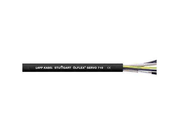 Lapp ÖLFLEX SERVO 719, Mellomspenningskabel, Sort, Polyvinylklorid (PVC), Kopper, 1.5 mm², 111,6 kg/km