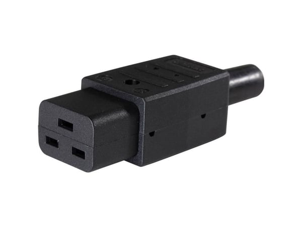 AS Schwabe 62085 IEC-støpsel, 2-polet 10 A, sort 1 stk