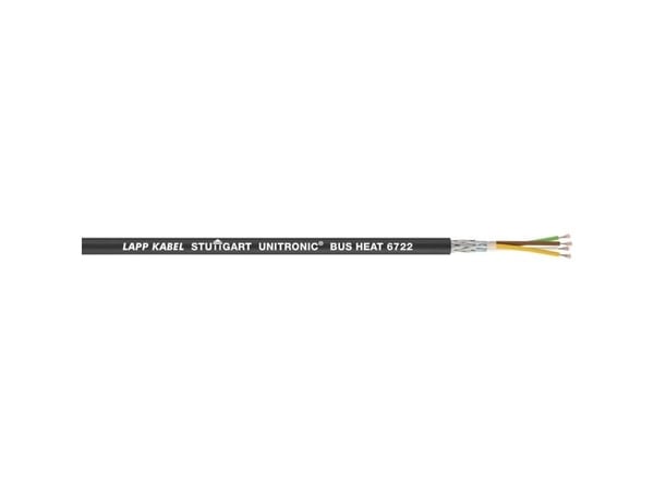 Busskabel UNITRONIC® BUS HEAT 6722 2 x 0,34 mm² svart 100 m