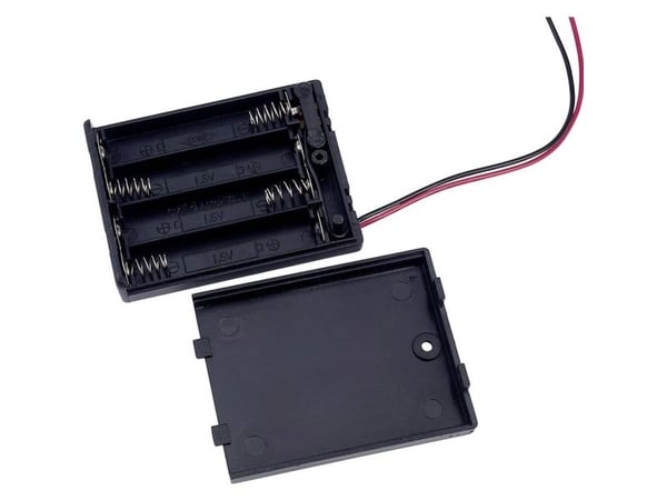 TRU COMPONENTS SBH441AS batteriholder for 4x R03 (AAA) kabel