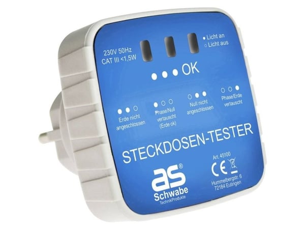 as - Schwabe 45100 Socket tester