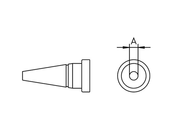 Weller LT-AS loddespiss rund form, spissstørrelse 1,6 mm, 1 stk